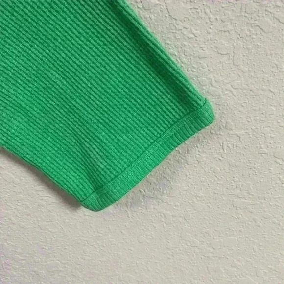 Woman Within Green Waffle Knit Long Sleeve Shirt Size 18/20 L - Picture 4 of 8